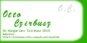 otto czirbusz business card