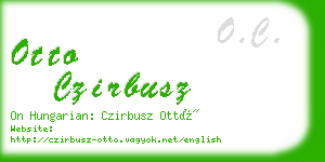 otto czirbusz business card